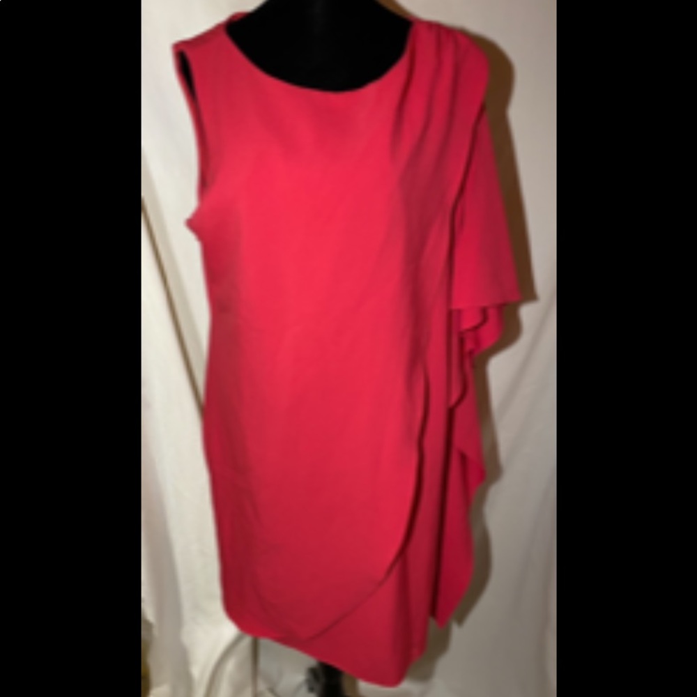 Anthony Melani neon pink 1 sleeve dress